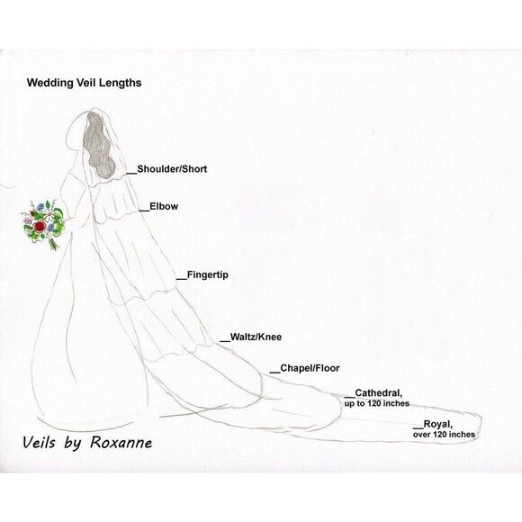 Brides & Hairpins Cristina Simple Veil Cathedral Ivory Single Tier Tulle, 106" - Picture 7 of 11